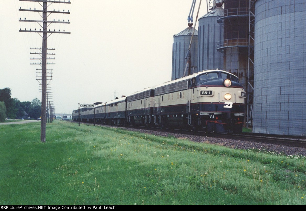 Business train rolls east